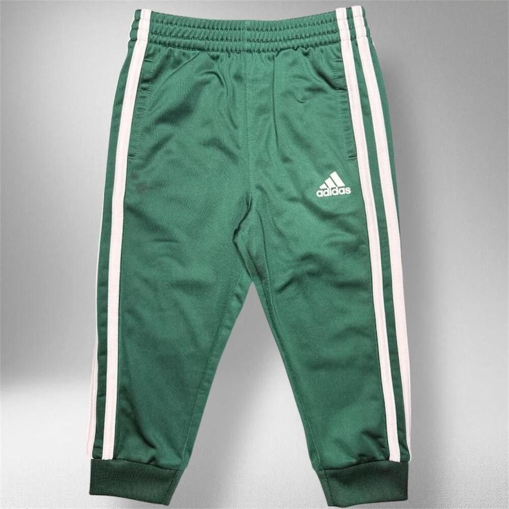 Kids Forest Green adidas Track Pants – Size 2T